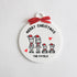 Christmas Stick Figure Ornament - Family of 4 people